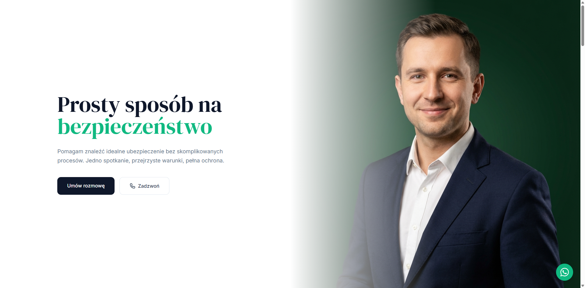 Onepage dla agenta ubezpieczeniowego